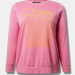 Torrid Nirvana happy super Soft sweatshirt. Used Great Condition . WK